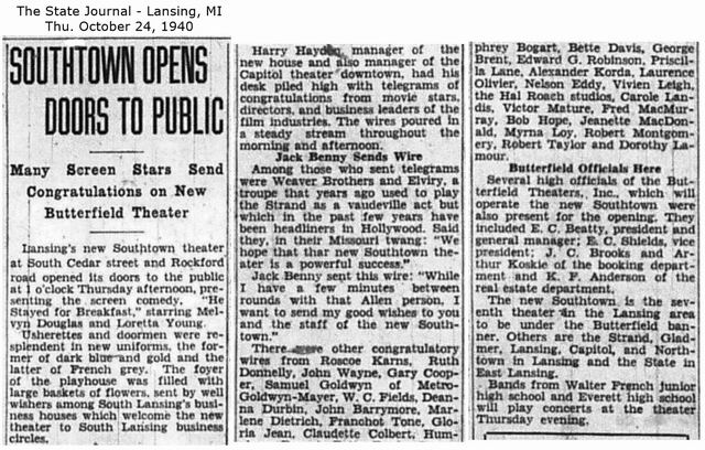 Southtown Theater - 1940-10-24-Southtown-Opens Doors To Public-New Butterfield Theater-From Timothy Bowman (newer photo)